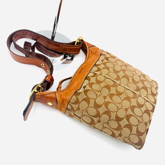 COACH✨Slim Bleecker Signature Cognac Brown Leather Satchel - Picture 16 of 16